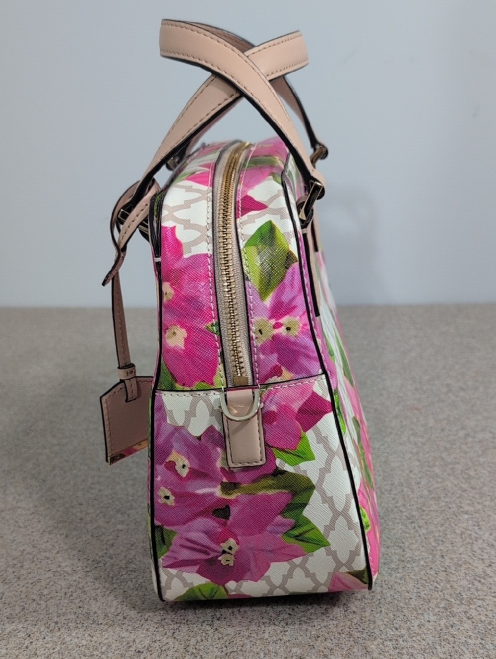 Kate Spade Bayard Place Little Babe Floral Bag Satchel Purse, Pink Flowers - Picture 5 of 16
